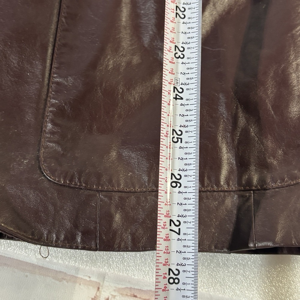 etienne aigner Vintage Leather Jacket Blazer Sz 12  Pics For Measurements EUC - Picture 14 of 15